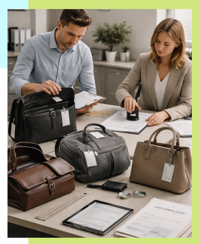 Сертификация сумок в Петергофе от 7846 руб. | Алешин-Птф