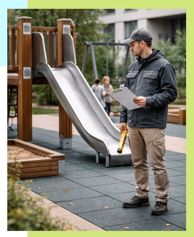 Сертификация детских площадок в Петергофе от 26153 р. | Алешин-Птф