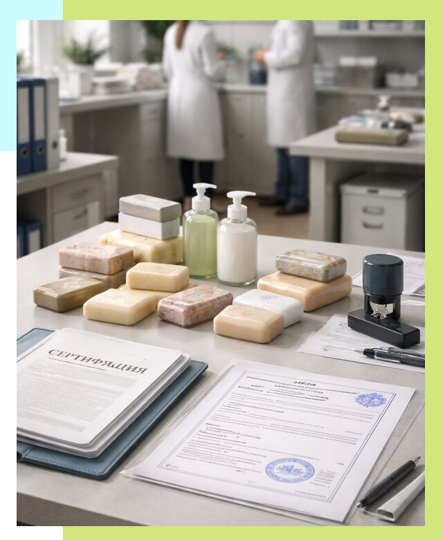 Сертификация мыла и сертификат на мыло в Петергофе от 12553 | Алешин-Птф