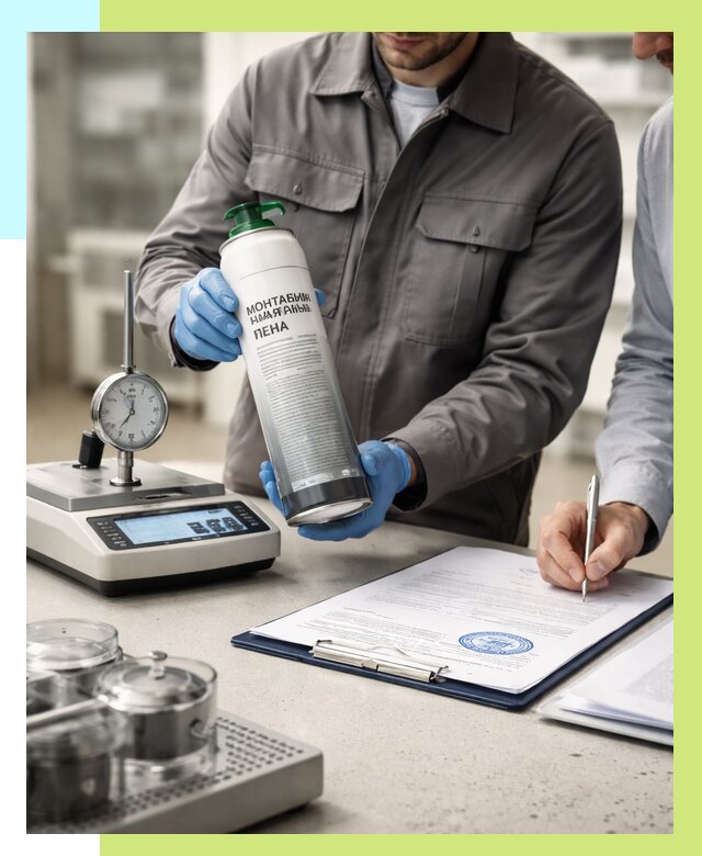 Сертификация монтажной пены в Петергофе от 15692 р. | Алешин-Птф