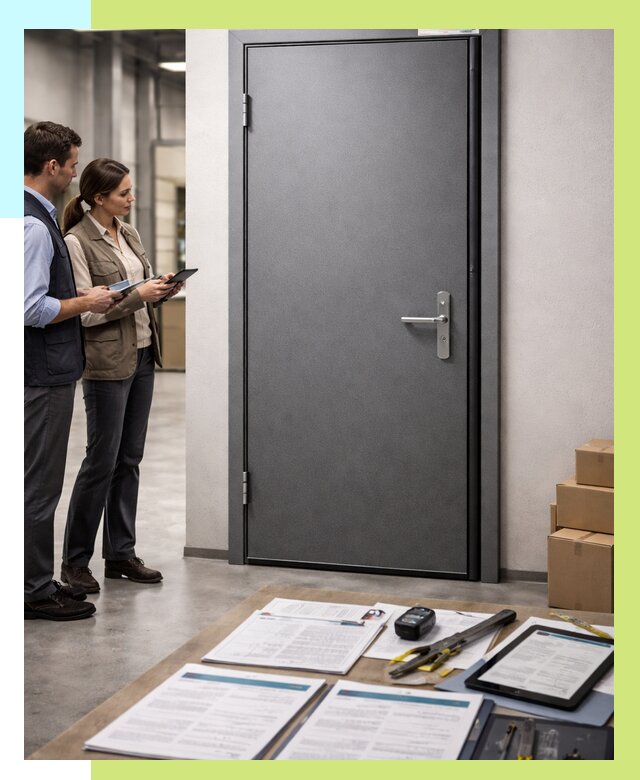 Сертификация противопожарных дверей в Петергофе от 9415 р. | Алешин-Птф