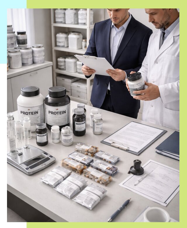 Сертификация спортивного питания в Петергофе от 15692 р., Алешин-Птф