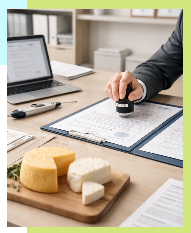 Сертификация сыров в Петергофе от 15692 р | Сертификат на сыр Алешин-Птф