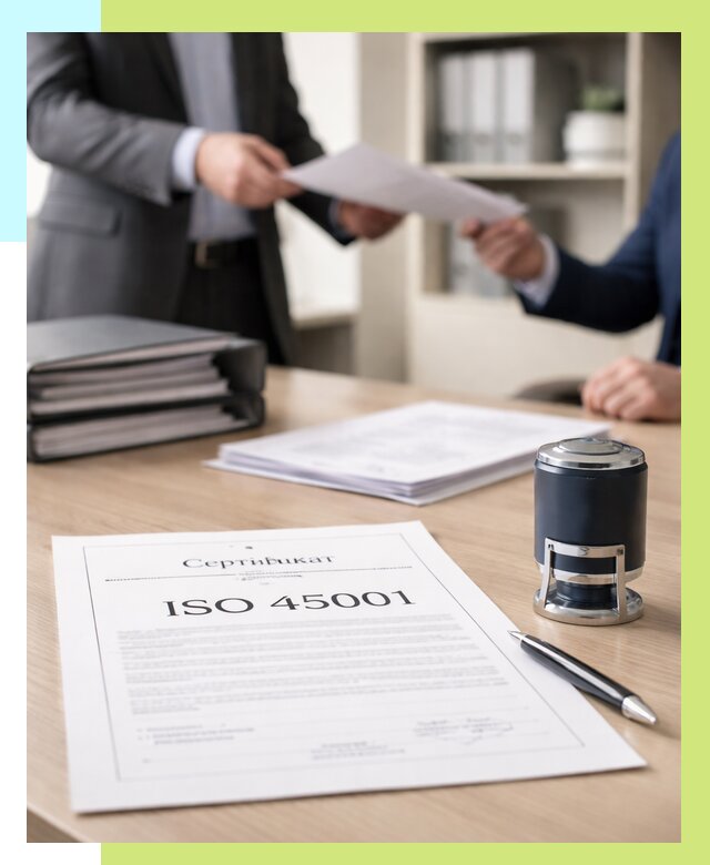 Сертификат ISO 45001 в Петергофе под ключ от 47075 р. | Алешин-Птф