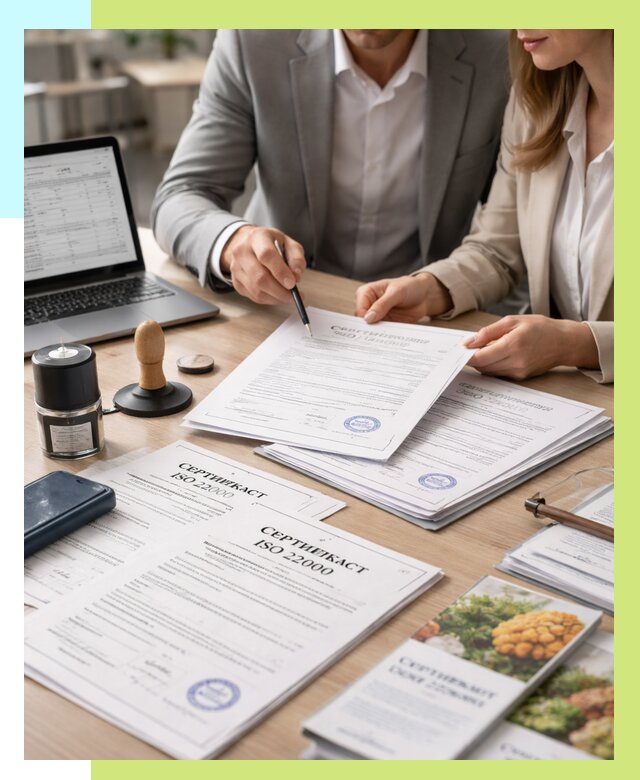 Сертификат ISO 22000 в Петергофе от 41844 р. под ключ | Алешин-Птф